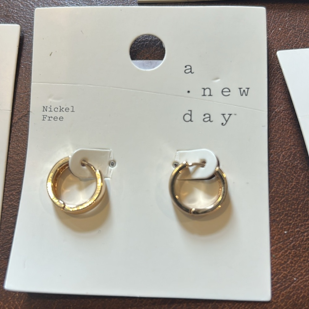 A New Day Silver Gold Nickle Free Earrings Bundle - Picture 3 of 6